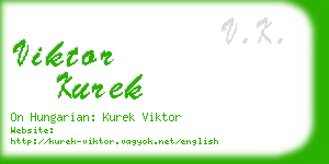 viktor kurek business card